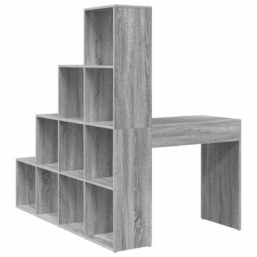 Secretária de canto - Mesa de computador Sonoma cinzento 101,5 x 149,5 x 149,5 cm