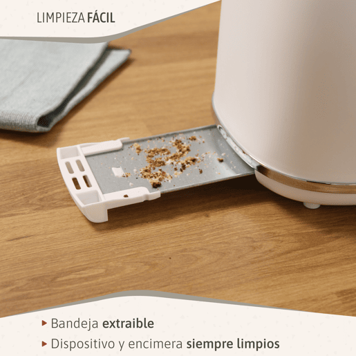 Briebe SKT1177WHT Nordic Tostapane a Fessura Larga a 2 Fette+ Chaleira de Indução com Apito, 2,3 L, 870, Branco