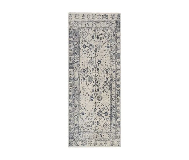 Alfombra vintage azul SIROCO, 80x200 cm - ATTICGO