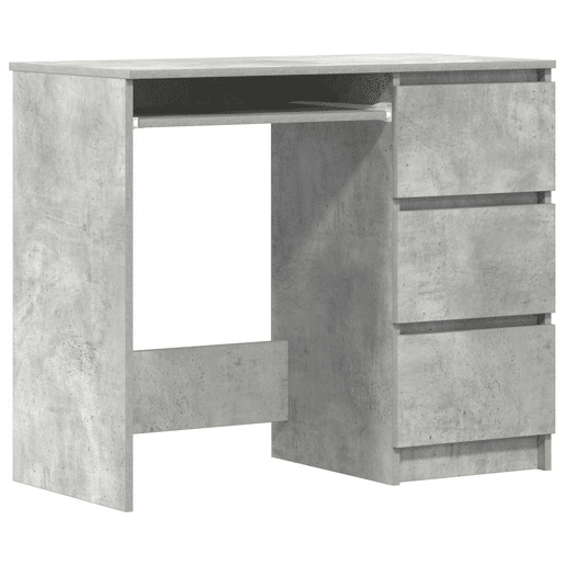 Secretária Escrivaninha de computador - 90x45x76 cm derivados de madeira cinzento cimento