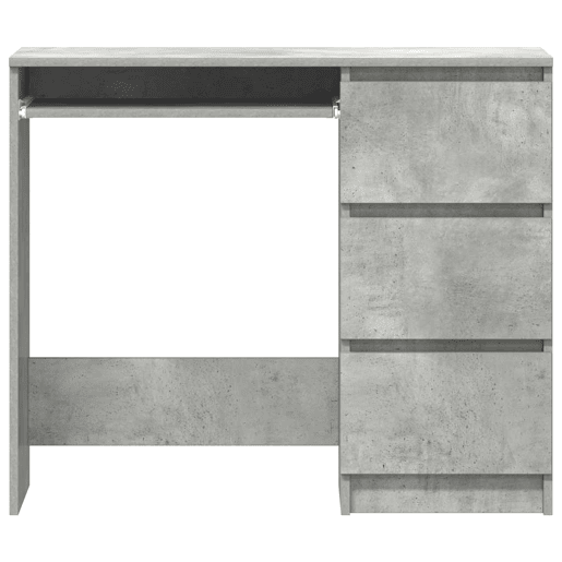 Secretária Escrivaninha de computador - 90x45x76 cm derivados de madeira cinzento cimento