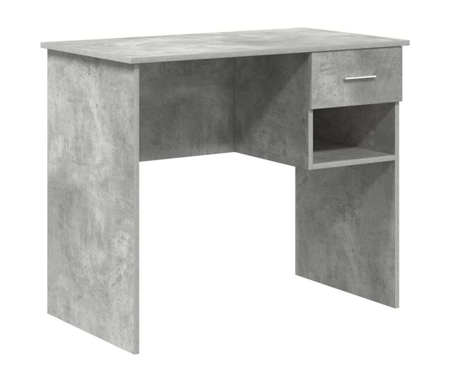 Escritorio - mesa de ordenador gris hormigón 90 x 49.5 x 75 cm madera contrachapada