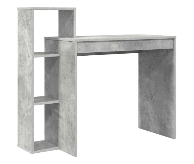 Escritorio - mesa de ordenador gris hormigón 100 x 40 x 90 cm madera contrachapada