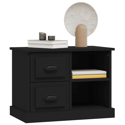 Mesa De Cabeceira - Mesinha De Cabeceira 60x35,5x45 cm preto