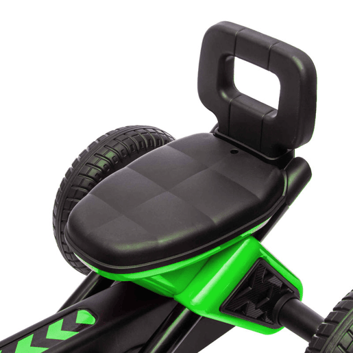 AIYAPLAY Kart Pedais Kart com Rodas Antiderrapantes de EVA Estrutura Metálica Carga 30 kg para Crianças de 2-5 Anos 85,5x49x57 cm Verde