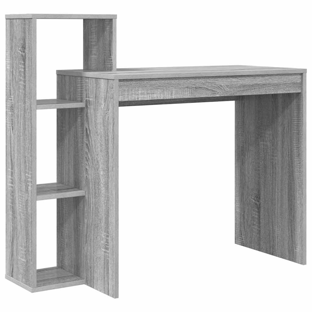 Escritorio - Mesa de Ordenador 100x40 Roble/ Gris