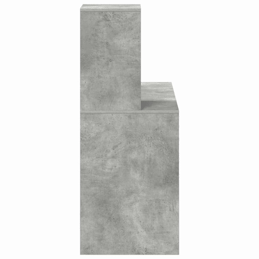 Secretária Escrivaninha de computador - Cinzento cimento 102 x 50 x 124 cm Madeira processada