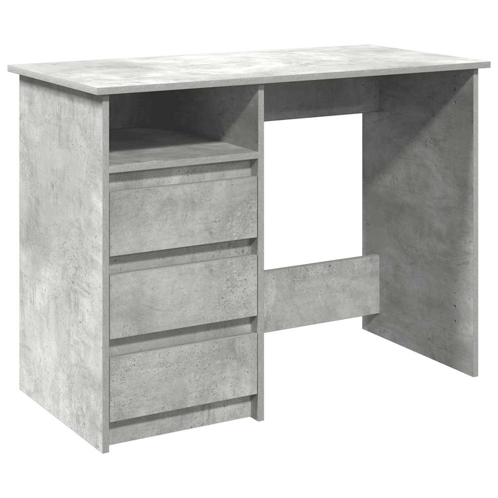 Escritorio - mesa de ordenador de madera de ingeniería gris hormigón 102x50x75 cm