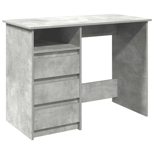 Secretária Escrivaninha de computador - 102x50x75 cm derivados de madeira cinzento cimento