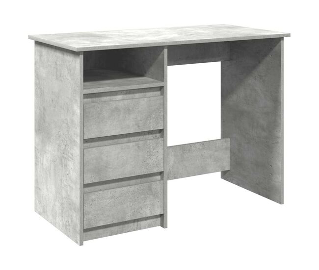 Escritorio - mesa de ordenador de madera de ingeniería gris hormigón 102x50x75 cm