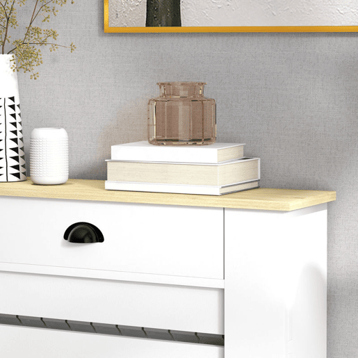 HOMCOM Cobertura para Radiador com Gaveta Cobertura para Radiador de MDF para Sala de Estar Dormitório Corredor 78x19x95,5 cm Branco