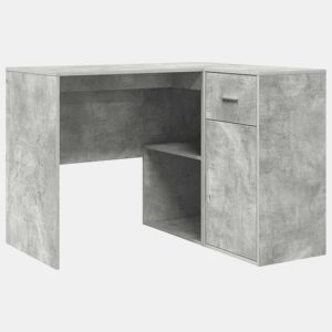 Secretária de canto - Mesa de computador com gaveta 2 pcs Cinzento 102 x 50 x 75 cm