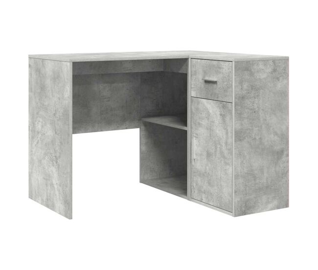 Escritorio - mesa de ordenador de esquina 2 pcs gris concreto 102 x 50 x 75 cm