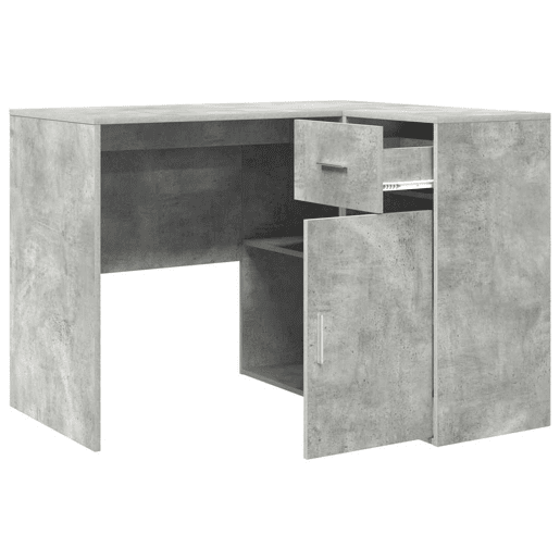 Secretária de canto - Mesa de computador com gaveta 2 pcs Cinzento 102 x 50 x 75 cm