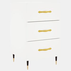 Mesa De Cabeceira - Mesinha De Cabeceira 40x40x66 cm derivados de madeira branco
