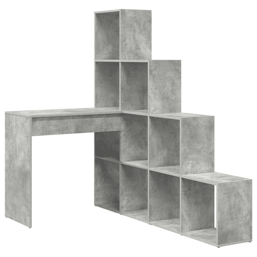 Secretária de canto - Mesa de computador Cinzento cimento 101,5 x 149,5 x 149,5 cm