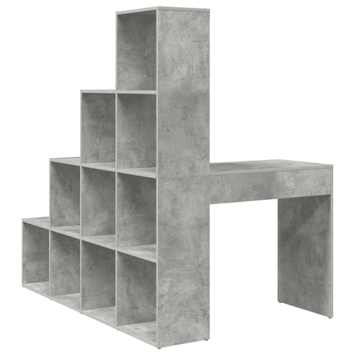 Secretária de canto - Mesa de computador Cinzento cimento 101,5 x 149,5 x 149,5 cm