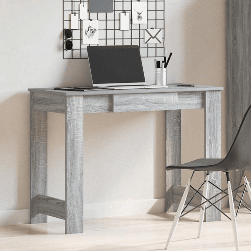 Secretária Escrivaninha de computador - 100x45x75cm derivados de madeira cor cinzento sonoma