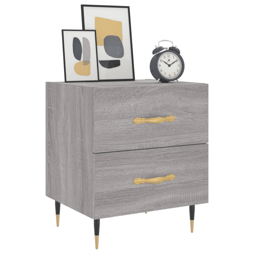 Mesa De Cabeceira - Mesinha De Cabeceira 40x35x47,5 cm derivados madeira sonoma cinza