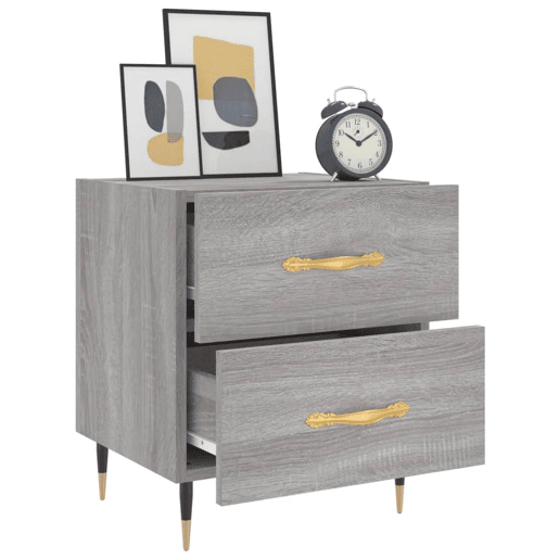 Mesa De Cabeceira - Mesinha De Cabeceira 40x35x47,5 cm derivados madeira sonoma cinza