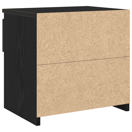 Lote de 2 Mesa De Cabeceira - Mesinha De Cabeceira Carvalho Preto 40 x 30 x 39 cm