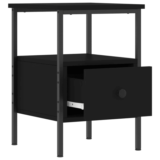 Mesa De Cabeceira - Mesinha De Cabeceira 34x36x50 cm derivados de madeira preto