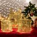 Juego de 3 Cajas de Regalo Luminosas con 90 Micro LEDs cálidas Juego de 3 Cajas de Regalo Luminosas con 90 Micro LEDs cálidas Blanco
