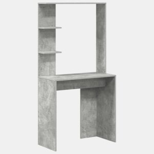 Secretária Escrivaninha de computador - Cinzento cimento 78.5 x 37 x 154.5 cm Madeira processada