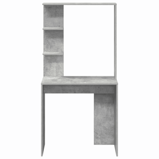 Secretária Escrivaninha de computador - Cinzento cimento 78.5 x 37 x 154.5 cm Madeira processada