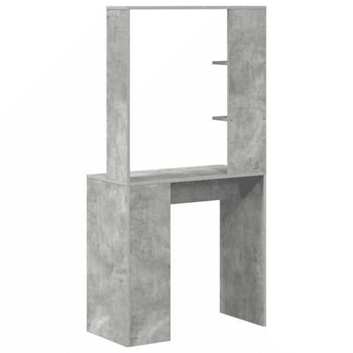 Secretária Escrivaninha de computador - Cinzento cimento 78.5 x 37 x 154.5 cm Madeira processada
