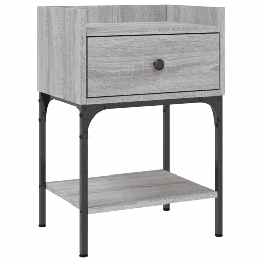 Mesa De Cabeceira - Mesinha De Cabeceira 40,5x31x60 cm derivados madeira cinzento sonoma