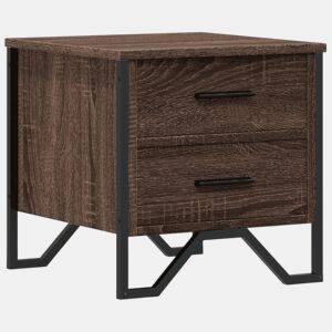 Mesa De Cabeceira - Mesinha De Cabeceira 40x41x40 cm deriv. madeira carvalho castanho