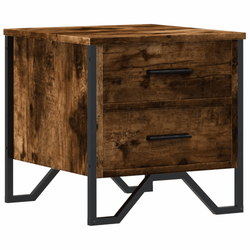 Mesa De Cabeceira - Mesinha De Cabeceira 40x41x40 cm derivados de madeira carvalho fumado