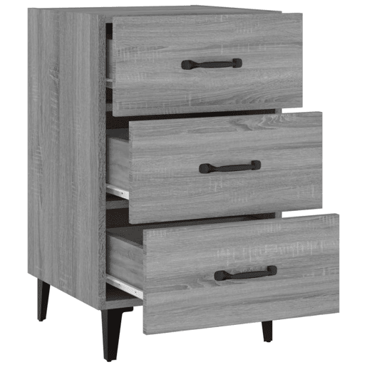 Mesa De Cabeceira - Mesinha De Cabeceira 40x40x66 cm derivados madeira cinzento sonoma