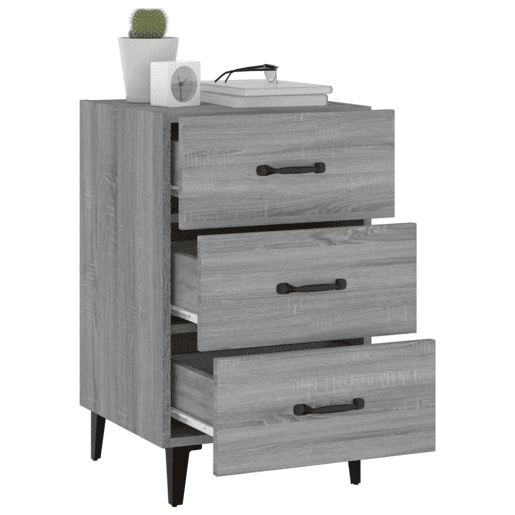 Mesa De Cabeceira - Mesinha De Cabeceira 40x40x66 cm derivados madeira cinzento sonoma