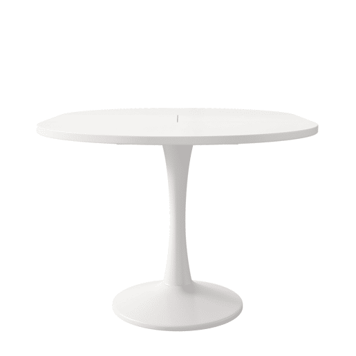 Mesa de jantar extensível 100140 x 100 x 75 cm - Mesa ovalada, mesa de café, estilo moderno - Branco