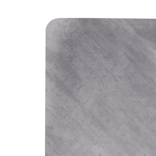 Mesa de jantar 116 x 65 x 75 cm - Robusta, moderna, com quatro pés, formato retangular e efeito cimento - Cinza