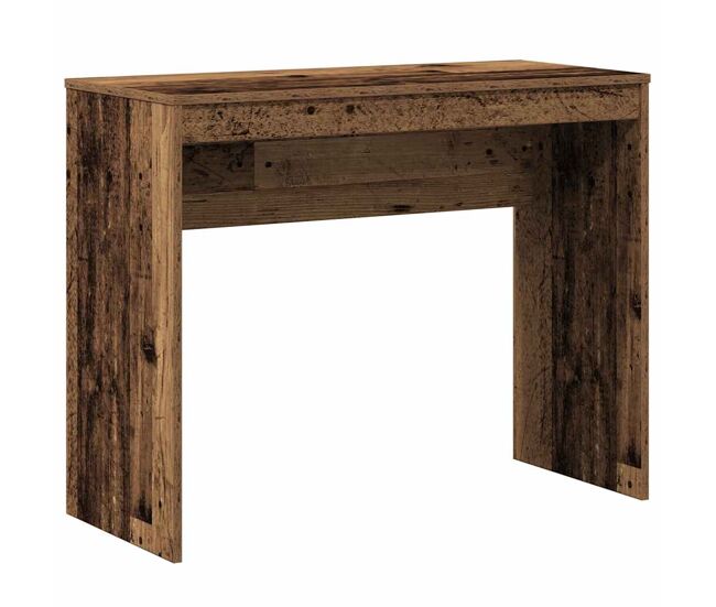 Escritorio - mesa de ordenador de madera contrachapada madera envejecida 90x40x72cm