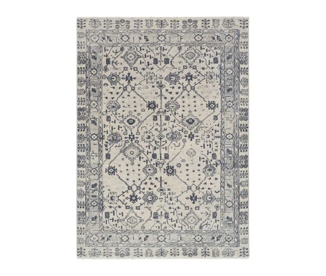 Alfombra vintage azul SIROCO, 160x230 cm - ATTICGO