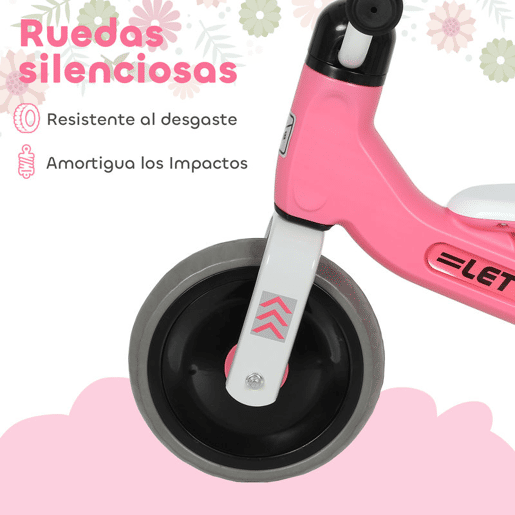 AIYAPLAY Bicicleta sem Pedais para Crianças dos 12 aos 36 Meses Bicicleta de Equilíbrio com Rodas Silenciosas e Antifuro Guiadores com Rotação Limitada a 60° 69x40x49 cm Rosa