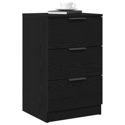 Mesa De Cabeceira - Mesinha De Cabeceira com gaveta Carvalho preto 40 x 65 x 65 cm