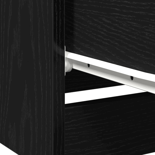 Mesa De Cabeceira - Mesinha De Cabeceira com gaveta Carvalho preto 40 x 65 x 65 cm