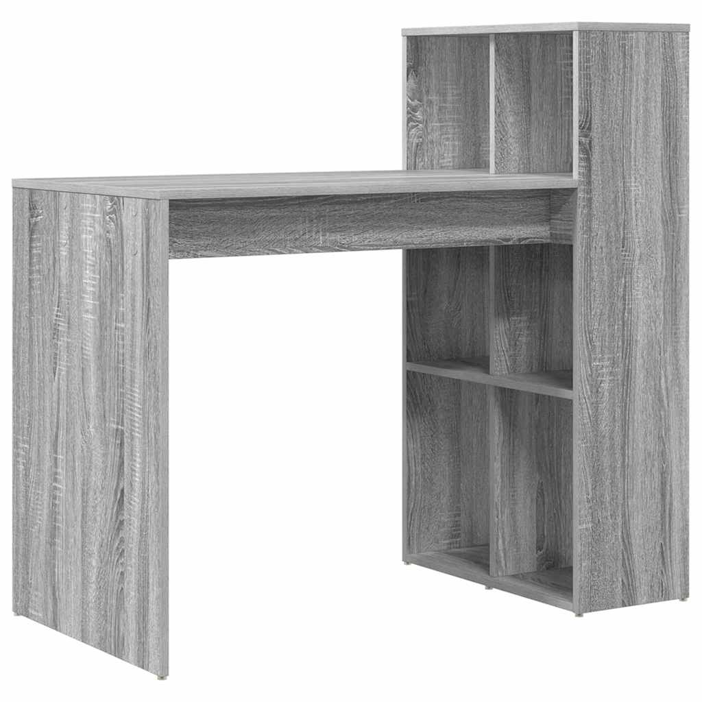 Escritorio - mesa de ordenador gris sonoma 108 x 55 x 103.5 cm madera contrachapada