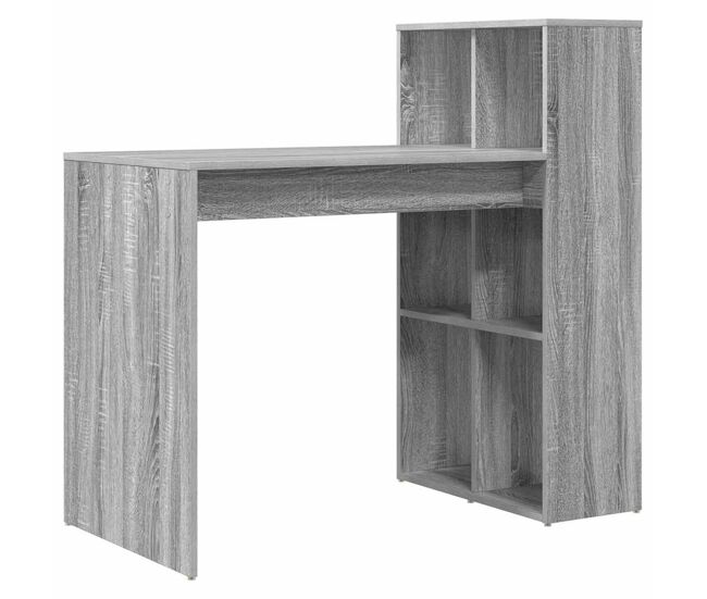 Escritorio - mesa de ordenador gris sonoma 108 x 55 x 103.5 cm madera contrachapada