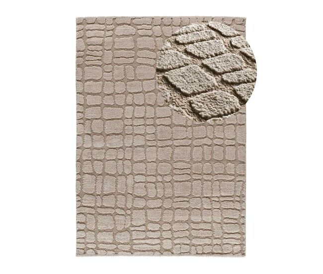 Alfombra escandinavo con relieve piedra juno, 126x190 cm - atticgo