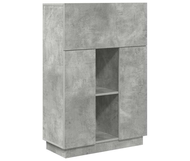 Escritorio - mesa de ordenador gris 71.5 x 31.5 x 106.5 cm madera contrachapada