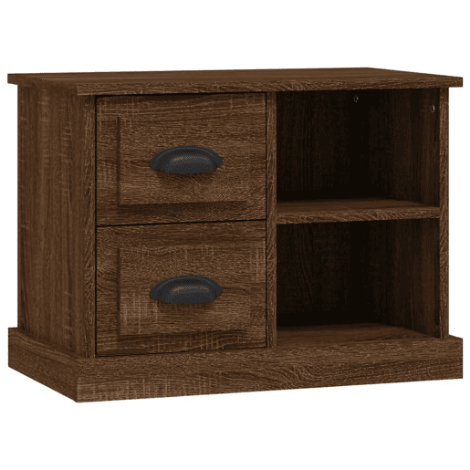 Mesa De Cabeceira - Mesinha De Cabeceira 60x35,5x45 cm cor carvalho castanho