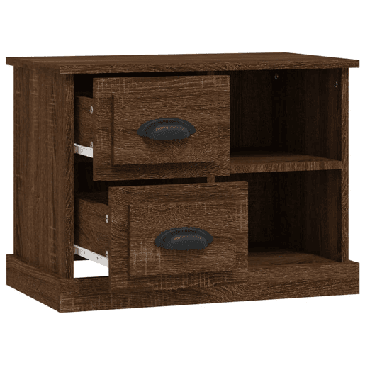 Mesa De Cabeceira - Mesinha De Cabeceira 60x35,5x45 cm cor carvalho castanho