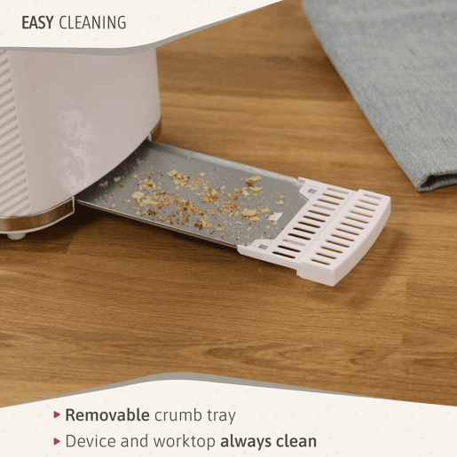 Briebe TA1169WHT Elegance Torradeira Ranhura Larga 2 Fatias, 7 Níveis de tostagem, Grelha de Aquecimento, Descongelação, 870, Branco
