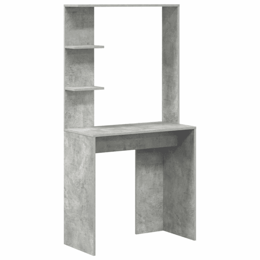 Secretária Escrivaninha de computador - com Armazenamento 2 pcs Cinzento 78.5 x 37 x 154.5 cm